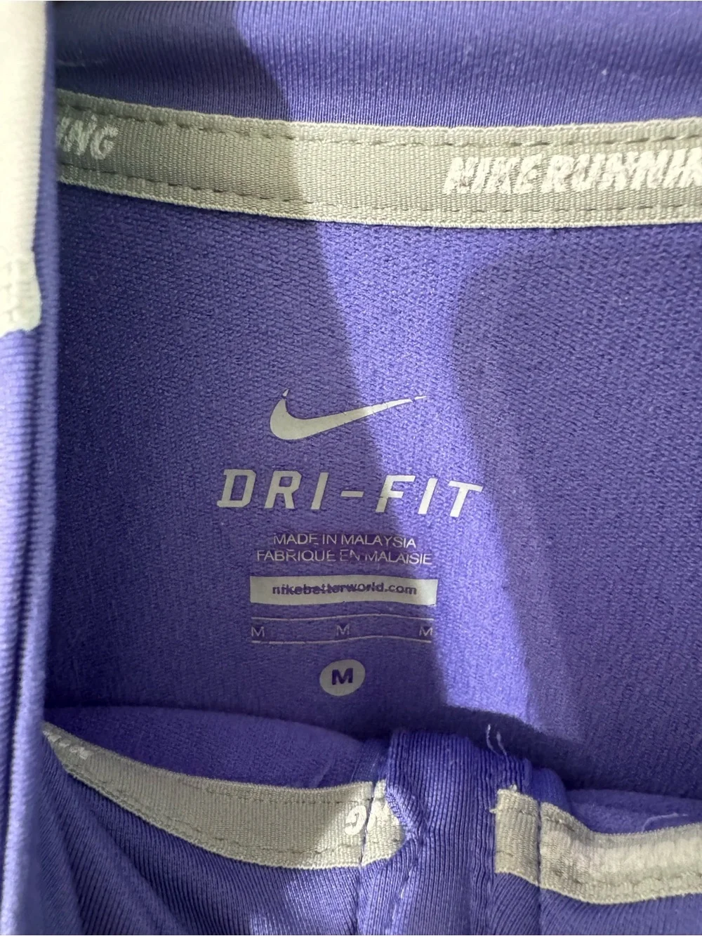 Nike Purple Quarter-Zip Pullover dri fit women’s size medium